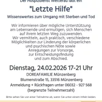 am 24.02.2026 17-21 Uhr, bitte um Anmeldung über die Verwaltung oder unter 06032-927568
